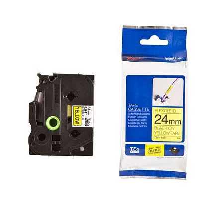 Páska pro štítkovač, žlutá/černá