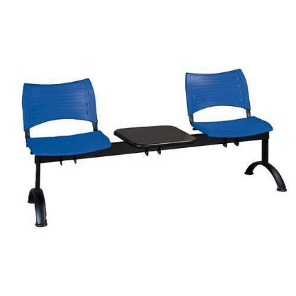 Lavice Visio, dvoumístná se stolkem, modrá