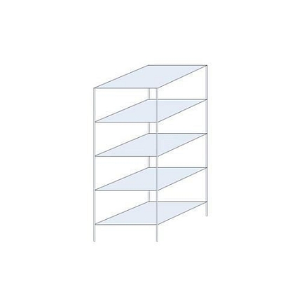 Kovový regál Taranis, základní, 200 x 75 x 80 cm, 2 330 kg, 5 polic, stříbrný