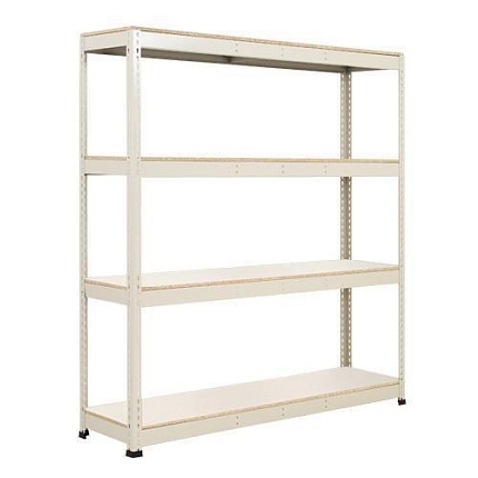 Kovový regál Rapid 1, 198 x 152,5 x 76 cm, 340 kg/police, 4 laminované police, pozink