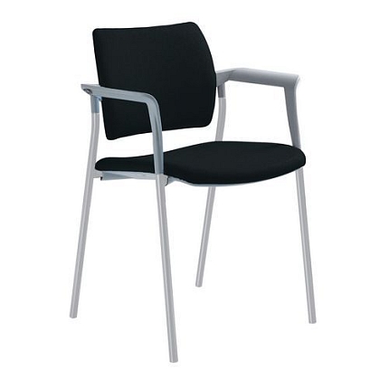 Konferenční židle Dream Grey, s područkami, černá