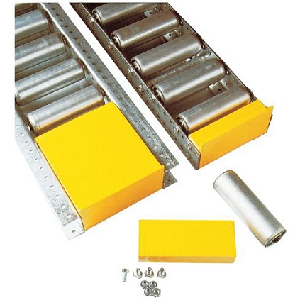 Koncový doraz pro paletové válečkové dopravníky šířky 220 mm