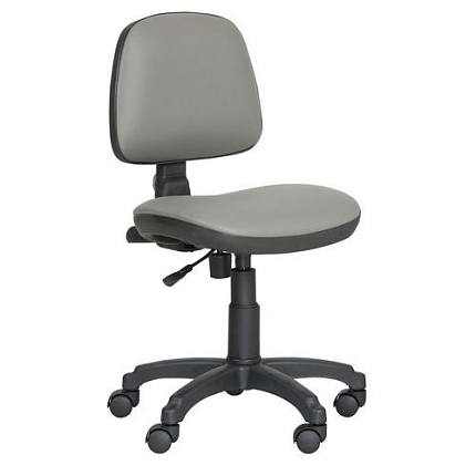 Pracovní židle Monako s tvrdými kolečky, šedá