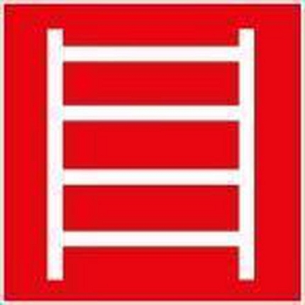 Požární fotoluminiscenční bezpečnostní tabulka - Požární žebřík, plast