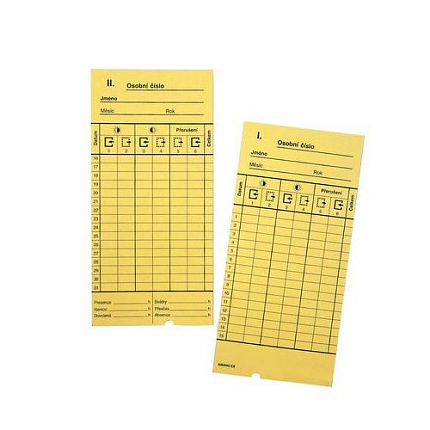 Dvoustranné evidenční karty (balení 250 ks), SK