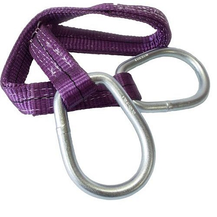 Zvedací popruh s kovovými oky, do 1 000 kg, dvouvrstvý, délka 1 m