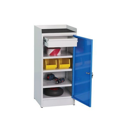 Dílenská skříň na nářadí, 100 x 45 x 40 cm, šedá/modrá