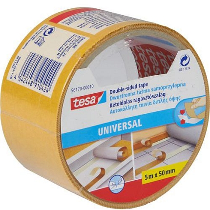 Oboustranná univerzální páska, transparentní, 5 m