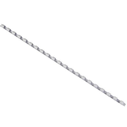 Plastový hřbet pro kroužkovou vazbu, bílý, 25 listů