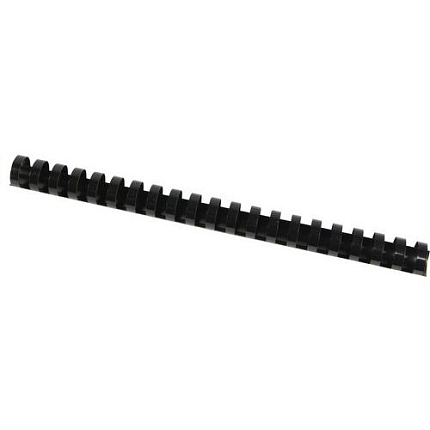 Plastový hřbet pro kroužkovou vazbu, černý, 210 listů