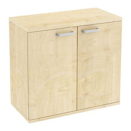 Nízká široká skříň Abonent, 75 x 80 x 40 cm, s dvířky, dezén javor