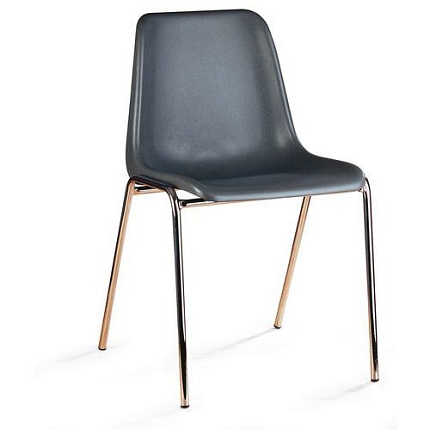 Plastová jídelní židle Linda, šedá