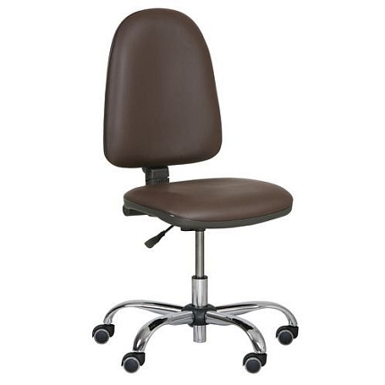 Pracovní židle Torino plus s měkkými kolečky, hnědá
