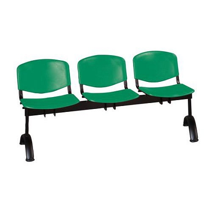 Lavice ISO Plast, třímístná, oranžová