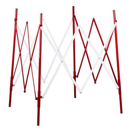 Čtvercová kovová mobilní zábrana, skládací, 1 000 x 100 cm