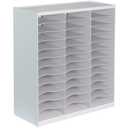 Přihrádkový modul, 36 přihrádek, šedý