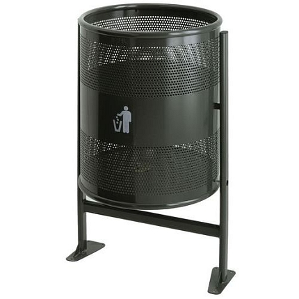 Kovový venkovní odpadkový koš Heavy Duty, objem 80 l