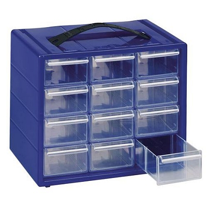 Organizér s úchopem, 12 zásuvek