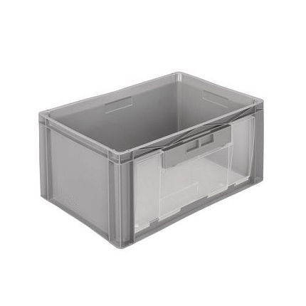 Euro přepravky s průhledem, boční průhled