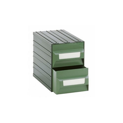 Modulový organizér PS, 2 zásuvky, černý/zelený