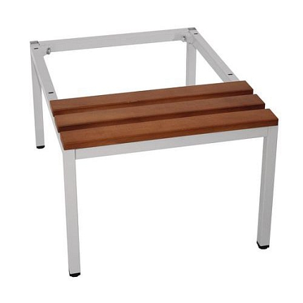 Lavice Manutan Expert Rose pod šatní skříň, 41,5 cm, šedá