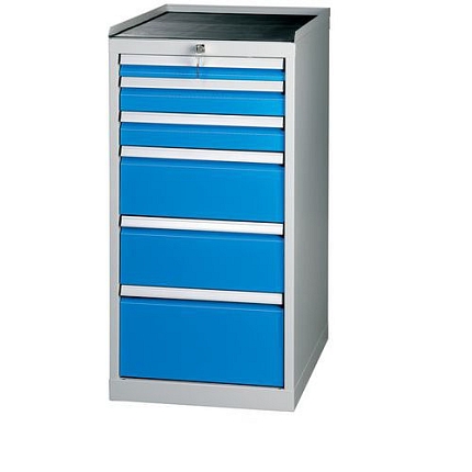 Dílenská zásuvková skříň, 103 x 50 x 70 cm, 6 zásuvek