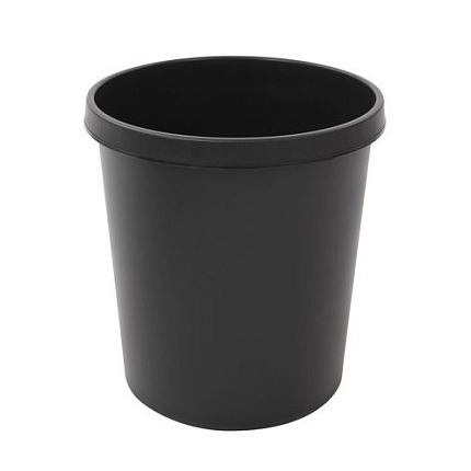 Plastový odpadkový koš Plastic, objem 18 l, černý