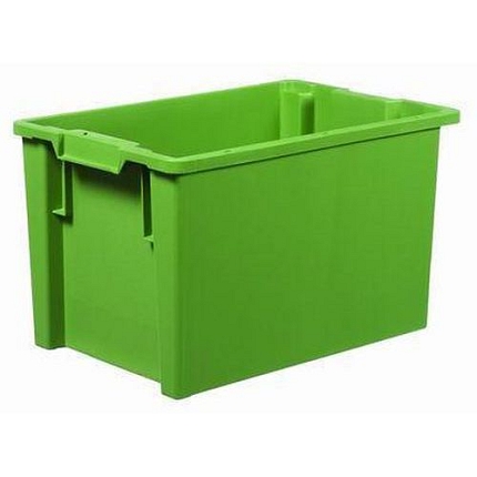 Stohovatelná zasouvací přepravka PP, zelená, 66 l