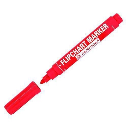 Značkovač Centropen 8550, 10 ks, červený