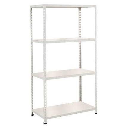 Kovový regál Rapid 2, 160 x 152,5 x 45,5 cm, 120 kg/police, 4 laminované police, pozink