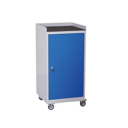 Mobilní dílenská skříň na nářadí, 104 x 50 x 50 cm, šedá/modrá