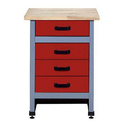 Dílenský stůl Monti, 84 x 60 x 60 cm, 4 zásuvky