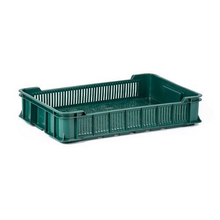 Přepravka na zeleninu, perforovaná, recyklovaná