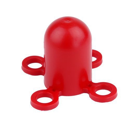 Klobouček na zahrazovací sloupek, červený