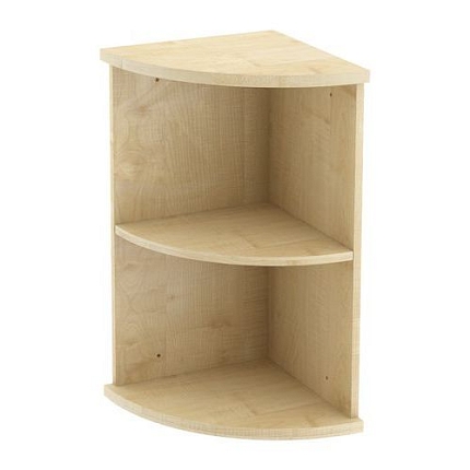 Nízká úzká skříň Abonent, 77,4 x 40 x 40 cm, rohová, dezén javor