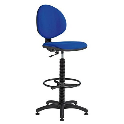 Zvýšená pracovní židle Stella s kluzáky, modrá