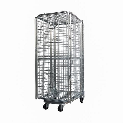 Stohovatelný pojízdný kontejner s mřížovými stěnami, do 400 kg