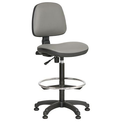 Zvýšená pracovní židle Monako plus s kluzáky, šedá