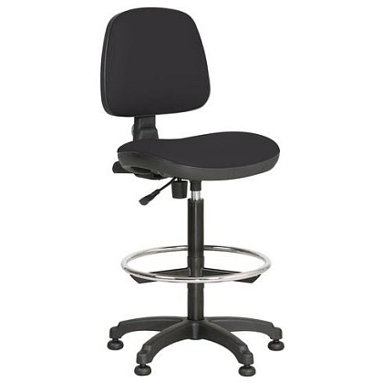 Zvýšená pracovní židle Monako plus s kluzáky, černá