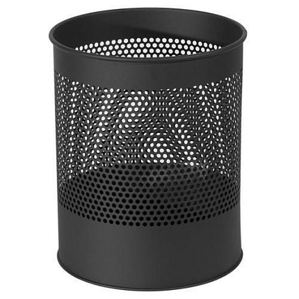 Kovový odpadkový koš Gap, objem 15 l, černý