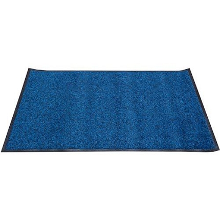 Vnější čisticí rohož s náběhovou hranou, 120 x 85 cm, modrá