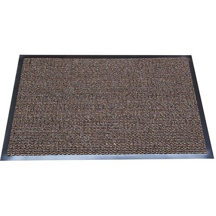 Vnitřní čisticí rohož s náběhovou hranou, 90 x 60 cm, hnědá