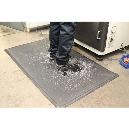 Protiúnavová průmyslová rohož s vroubkovaným povrchem, 183 x 90 cm