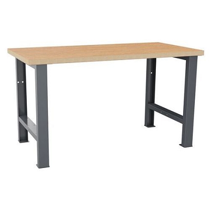 Dílenský pracovní stůl LISTA, 1500x750x840mm, nosnost 600 kg, tmavě šedá