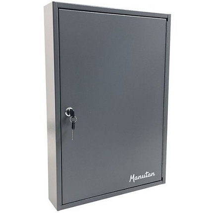 Skříňka na klíče Manutan Expert, 100 háčků, světle šedá