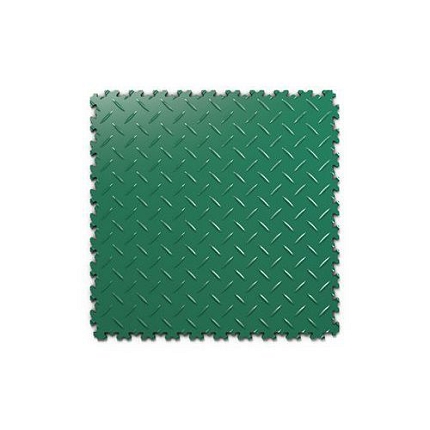 Zátěžová podlaha Fortelock Industry Ultra, dezén diamant, dlaždice, zelená