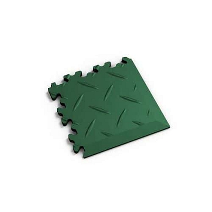 Zátěžová podlaha Fortelock Industry Ultra, dezén diamant, roh, zelený