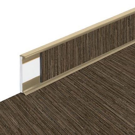 Podlaha Fortelock Business, dezén Ribbon Oak, soklová lišta, spára béžová