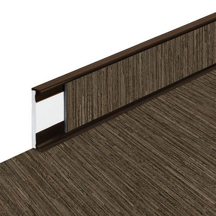 Podlaha Fortelock Business, dezén Ribbon Oak, soklová lišta, spára hnědá