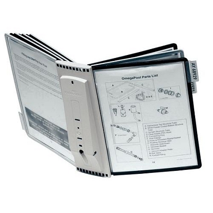 Nástěnný držák na dokumenty Sherpa, černé kapsy, 10 kapes - Durable